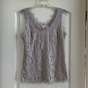 Dove Gray Lace Tank Top